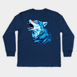 Sky wolf Kids Long Sleeve T-Shirt